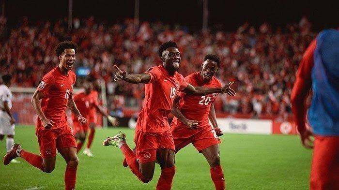 Pemain Timnas Kanada Alphonso Davies. Kanada akan duel melawan Venezuela memperebutkan tiket semifinal Copa America 2024, Sabtu (6/7/2024).