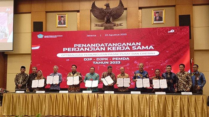 Penandatangan PKS Tripartit ini dilakukan di Aula Cakti Buddhi Bakti (CBB) Kantor Pusat Dirjen Pajak, Jl. Gatot Subroto Kav. 40-42, Jakarta, Selasa (22/8).