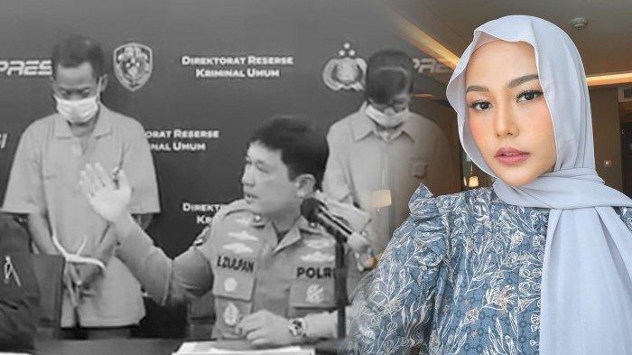 Dua orang telah ditetapkan sebagai tersangka terkait kasus pencurian brankas berisi uang Rp800 juta milik selebgram Dara Arafah. Mereka ditunjukkan ke publik dengan mengenakan baju tahanan dan tangan diborgol saat ungkap kasus di Polda Metro Jaya, Senin (12/9/2022).