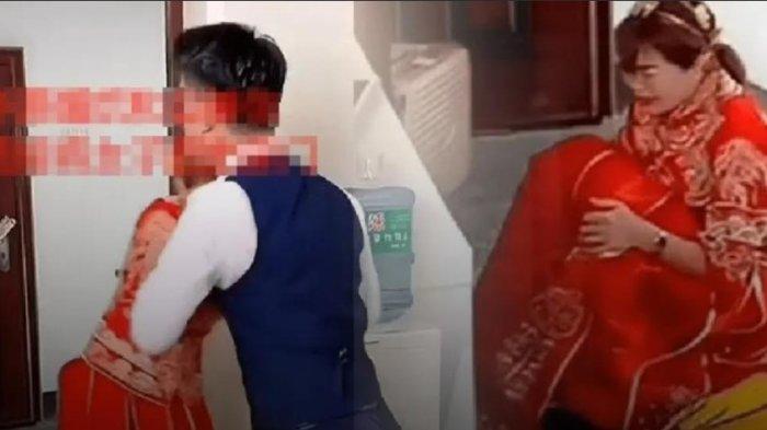PENGANTIN NANGIS: Pengantin wanita menangis tersedu-sedu diusir suaminya dari rumah. Pernikahan terancam dibatalkan karena pengantin wanita menolak tinggal bersama kedua mertuanya