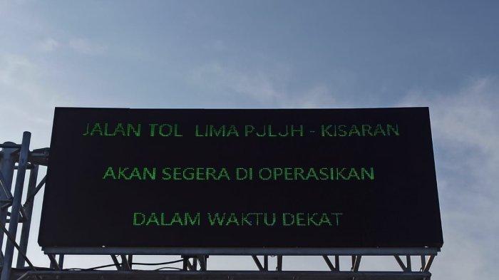 Pengoperasian Tol Indrapura-Kisaran seksi II (Limapuluh-Kisaran) secara akan dilakukan dalam waktu.