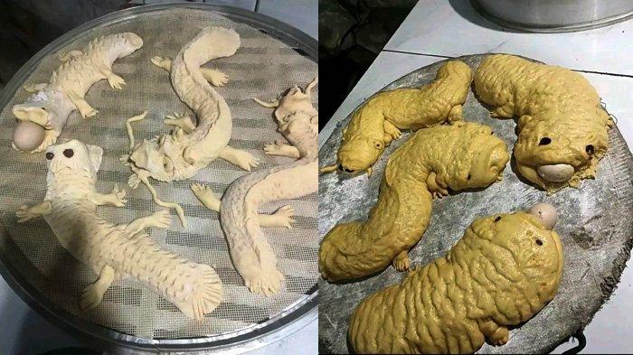 Pengrajin makanan bikin kue khas Lebaran yang unik. (FB/Abu Baqir Amrullah)