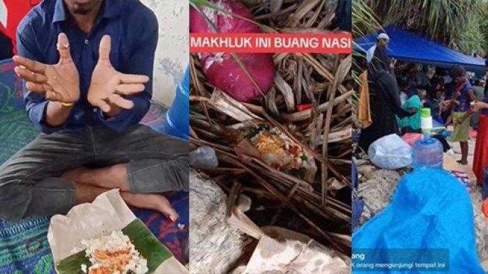 Pengungsi Rohingya ketahuan buang nasi bungkus yang diberikan warga Aceh ke semak-semak pinggir pantai