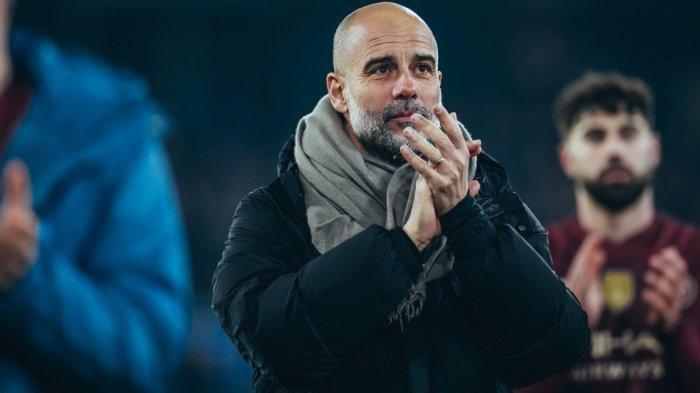EKSPRESI GUARDIOLA - Pelatih Manchester City Pep Guardiola  