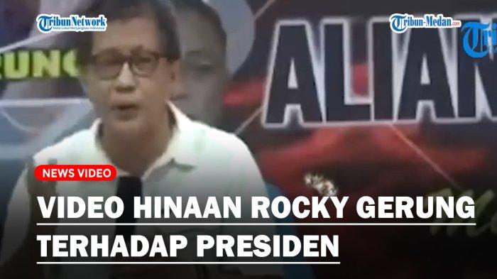 Potongan Video hinaan Rocky Gerung terhadap presiden Jokowi