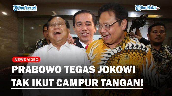 Ketua Partai Gerindra Prabowo Subianto menegaskan, Presiden Jokowi tak ikut campur soal bergabungnya Partai Golkar, PAN dan PKB yang mendukung dirinya pada Pilpres 2024.