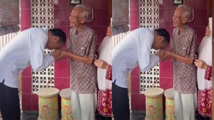 Presiden ke 7 Indonesia, Joko Widodo mendatangi mantan dosen pebimbingnya di Fakultas Kehutanan UGM, Kasmudjo. 
