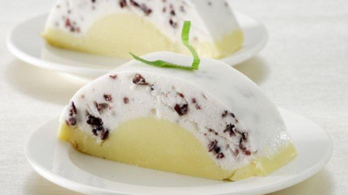 Puding lapis tape ketan hitam