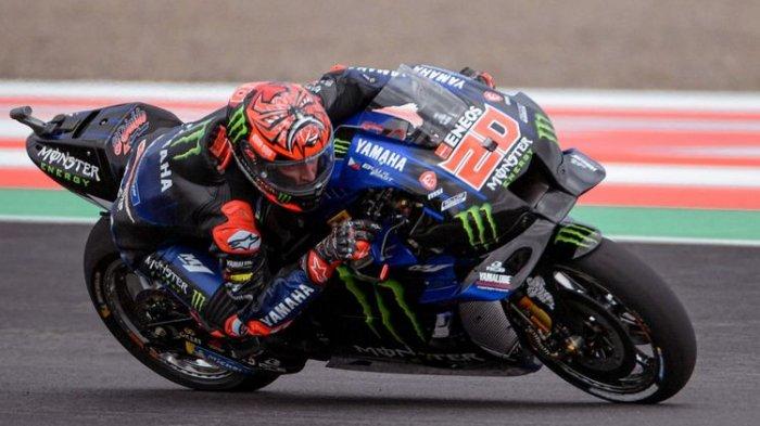 Fabio Quartararo saat sesi latihan bebas pada MotoGP Mandalika