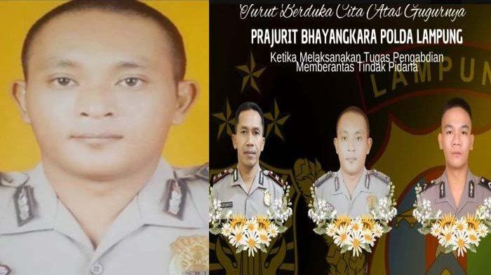 RENCANA TERAKHIR: Bripka Petrus Apriyanto, salah satu polisi yang tewas tertembak saat penggerabekan sabung ayam di Way Kanan, Senin (17/3/2025). Rencana terakhir Bripka Petrus tak sempat diwujudkan.