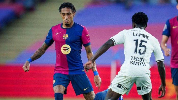 Barcelona menelan kekalahan telak 0-3 dari AS Monaco pada laga uji coba pramusim, Senin (12/8/2024)