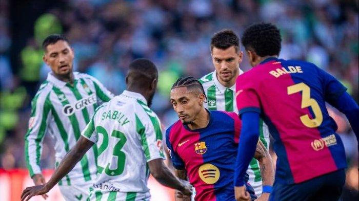 Barcelona meraih hasil imbang 2-2 melawan Real Betis pada laga Liga Spanyol pekan ke-16 di Stadion Benito Villamarin, Sabtu (7/12/2024).