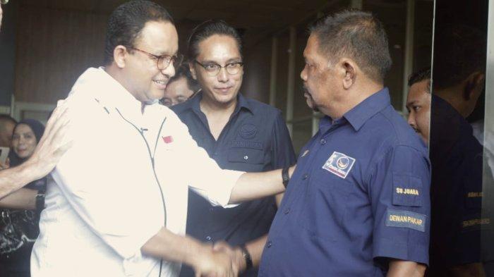 Ketua Dewan Pakar DPW Partai NasDem Sumut, Rahudman Harahap bertemu dengan bakal calon Presiden, Anies Baswedan, Minggu (3/9/2023).