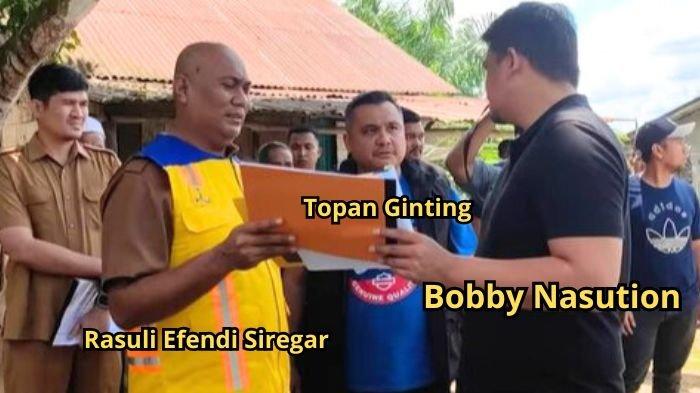 BERTEMU GUBERNUR- Rasuli Efendi Siregar, Kepala UPTD Gunungtua Dinas PUPR Sumut saat bertemu dengan Gubernur Sumut, Bobby Nasution saat membicarakan proyek jalan Desa Sipiongot.