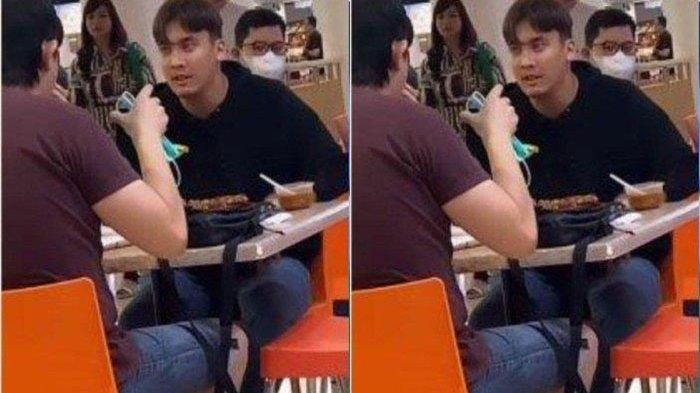 Sosok Rendy Kjaernett disebuah tempat makan dalam mall diduga Kelapa Gading