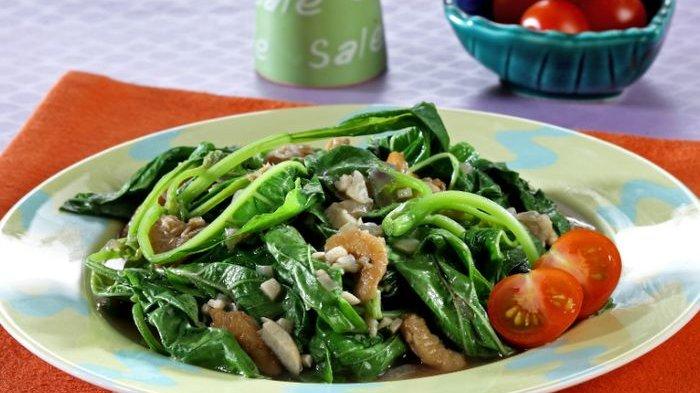 Resep Tumis Bayam Ebi Terasi dan Cara Membuatnya
