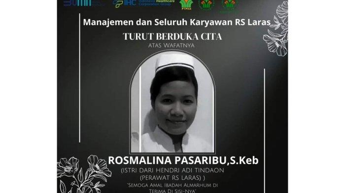 Rosmalina br Pasaribu (33) korban kecelakaan di jalur tol Km 47+500, Desa Pasar Melintang, Kecamatan Lubuk Pakam, Kabupaten Deli Serdang