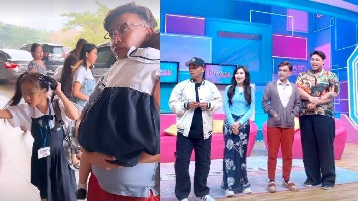 Update kabar terbaru Ruben Onsu pasca dilarikan ke rumah sakit. Kini Ruben Onsu sudah pulang dan kembali beraktivitas hingga mengantar anak-ankanya ke sekolah. (Kolase Tribunnews/tangkapan Instagram @ruben_onsu,@brownis_ttv)