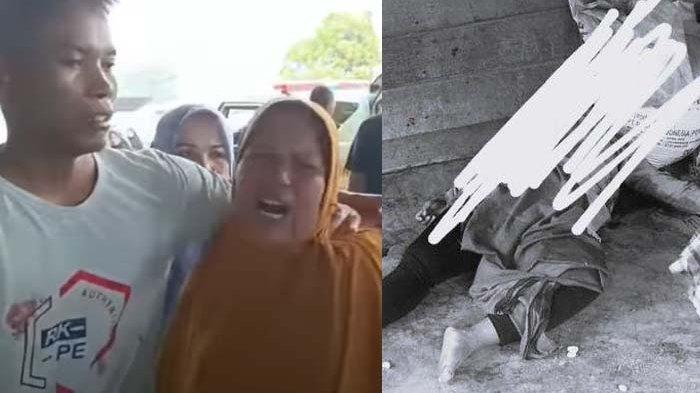 HISTERIS - Keluarga histeris datangi rumah sakit, lima orang sekeluarga tewas akibat insiden pembacokan di Desa Uning Sigurgur, Kecamatan Babul Rahmah, Aceh Tenggara, Senin (16/6/2025) siang. Hingga kini pelaku masih diburu polisi 
