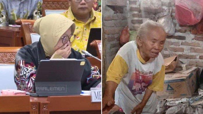SIAPA Mbah Semi? Lansia yang Bikin Mensos Risma Nangis di DPR, Hidup Sebatang Kara tak Dapat Bansos