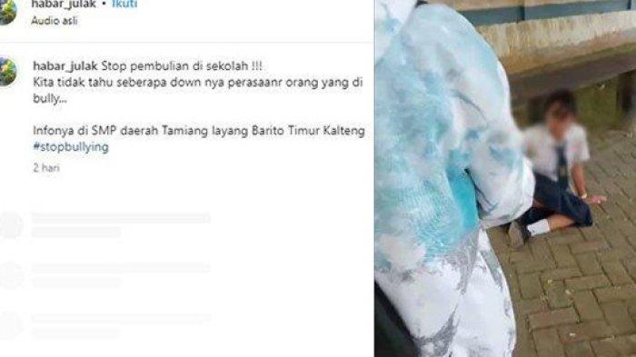 Pembullyan yang dilakukan terhadap seorang siswi SMP