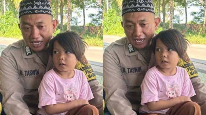 SOSOK Bripka Taswin, Polisi di Maros yang Selamatkan 3 Anak Telantar, Bantu Biayai Sekolah