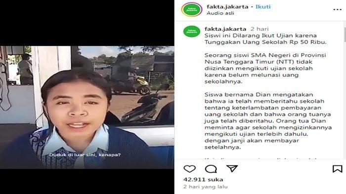 SOSOK Dian, Siswi SMAN 2 Dilarang Ikut Ujian Gegara Nunggak Bayaran Rp50 Ribu, Sekolah Minta Lunasi