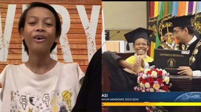 SOSOK Elo Kusuma Wisudawan Ajak Rektor UB Salam Kaki, Lulus Sarjana Komputer Tanpa Tangan