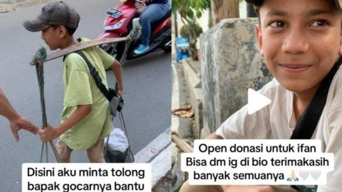 SOSOK Ifan, Remaja Penjual Cobek Putus Sekolah Demi Cari Nafkah, Bahu Sampai Miring Pikul Dagangan