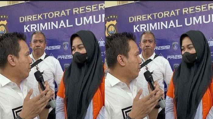 TIPU PULUHAN ORANG: Dirreskrimum Polda Jambi Kombes Pol Manang saat press release kasus penipuan gesek tunai melibatkan WW (26) di Jambi, Senin (11/2/2025). Puluhan orang jadi korban hingga rugi Rp4,8 miliar