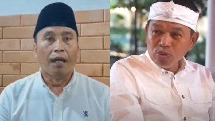 Minta THR: Kolase foto Kepala Desa Klapanunggal Ade Endang Saripudin (kiri) dan Kang Dedi Mulyadi (KDM) (kanan). Ade kini disentil KDM imbas minta THR ke warga.