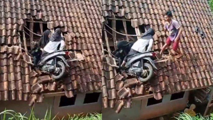 SOSOK Lani Alviani, Perempuan yang Naik Motor Nyungsep di Atap Rumah Warga, Ternyata Masih SD