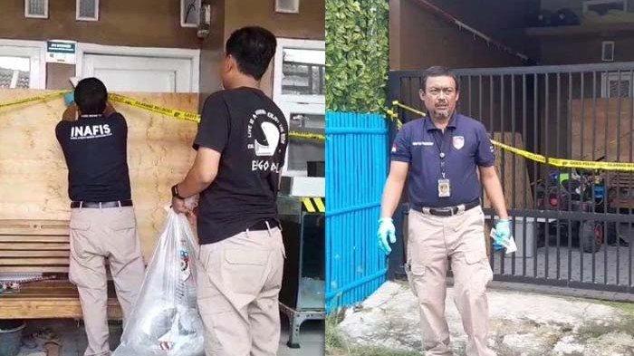 PASUTRI BERSIMBAH DARAH - Lokasi kejadian penemuan pasangan suami istri (pasutri) bersimbah darah di Perumahan Lemahmulya Indah, Desa Lemahmulya, Kecamatan Majalaya, Karawang, Jawa Barat Kamis (12/6/2025).