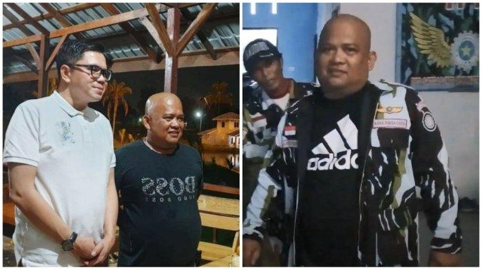 Samsul Tarigan DPO Polda Sumut berfoto dengan anggota DPR RI