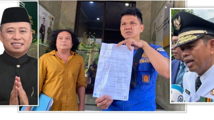 PETUGAS DAMKAR: Sandi Butarbutar didampingi Deolipa Yumara. Sandi Butarbutar telah kembali diterima sebagai petugas pemadam kebakaran di Kota Depok, Jawa Barat, sejak Senin (10/3/2025). Sandi Butarbutar kembali diterima atas atensi Wali Kota Depok dan Gubernur Jawa Barat. (Kompas.com/istimewa)