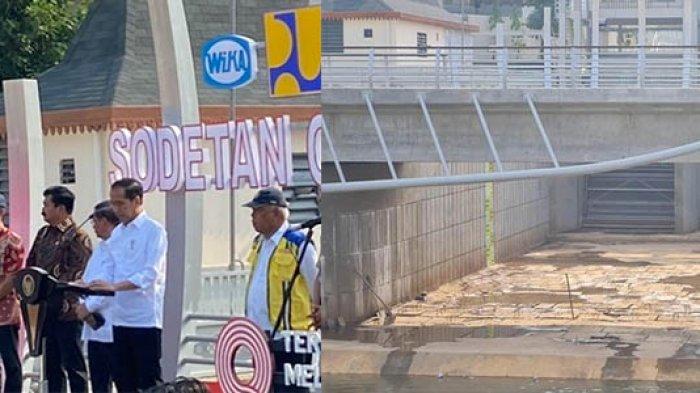 Sedotan Ciliwung akhirnya diresmikan Presiden Joko Widodo hari ini, Senin (31/7/2023).