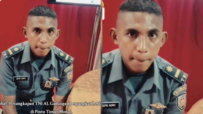 Jefri Ga Koro nekat menyamar sebagai anggota TNI di acara gladi upacara HUT ke-79 TNI di Monas, Jumat (27/9/2024).