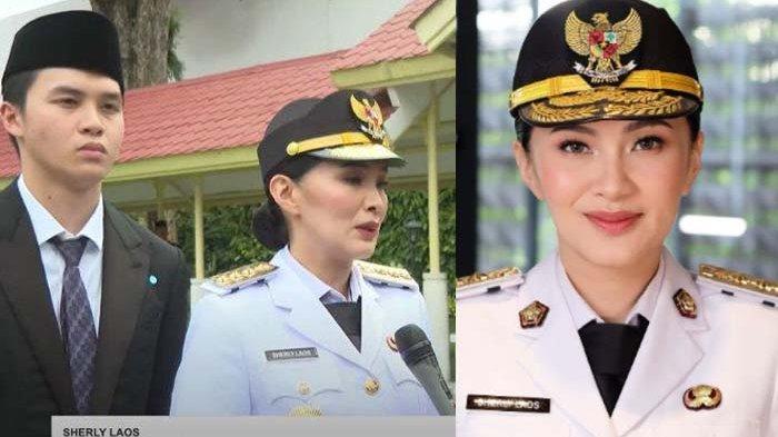 DILANTIK: Gubernur Maluku Utara, Sherly Laos atau Sherly Tjoanda (kanan) bersama putranya Edbert Laos saat diwawancara setelah pelantikan (kiri) pada Kamis, 20 Februari 2025 dan Sherly saat persiapan (kanan). Ia menulis pesan haru untuk suami