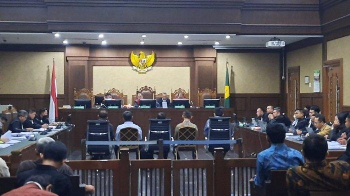 Sidang kasus korupsi BTS Kominfo di Pengadilan Negeri Jakarta Pusat, Selasa (26/9/2023).