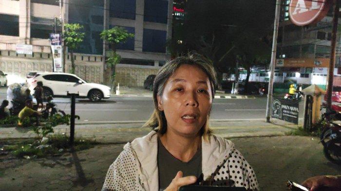 Siska, pedagang martabak di Jalan Gajah Mada - Simpang Jalan Majapahit yang dimintai martabak gratis petugas Dishub Medan angkat bicara, Rabu (15/5/2024).