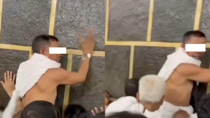 Aksi jemaah Indonesia teriak minta uang di depan Kabah