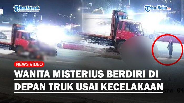 Sosok Wanita Misterius Berdiri di Depan Truk Kecelakaan di Exit Tol Bawen, Korban Selamat?