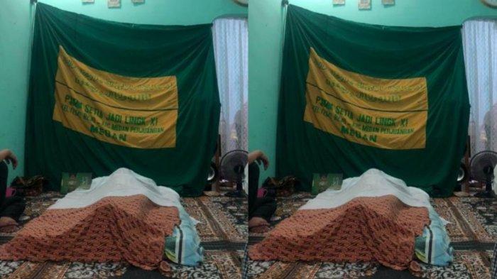 Suasana di rumah duka, di Jalan Sehati, Kelurahan Tegal Rejo, Kecamatan Medan Perjuangan. (Ho)