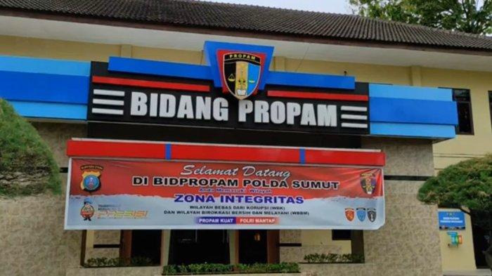 Suasana gedung Bid Propam Polda Sumut.