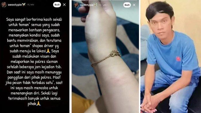 Takbirdha Tsalasiwi Wartyana (TTW) alias Birdha telah menyampaikan permohanan maaf. (kanan). Unggahan korban penganiayaan (kiri). (Kolase Tiktok @ayuntyas (sweetypie/Istimewa)