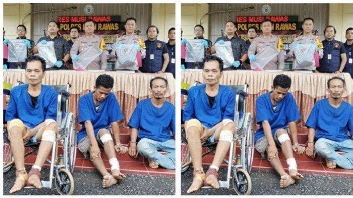 Tampang 3 perampok di Musi Rawas, Sumatera Selatan (Sripoku/Eko Mustiawan)