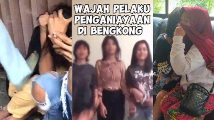 Tampang 4 pelaku bullying pada wanita di Bengkong, Batam. Kempat pelaku akhirnya ditangkap polisi
