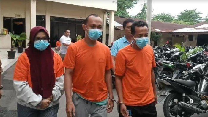 Tampang Didi Yudi Wardana (38), dan istrinya Rinawati Tarigan (40) sebagai pemilik rumah makan, serta Hamzah Iqbal Tarigan (35) adik dari Rinawati yang diduga mengeroyok juru parkir di Jalan Setia Budi, Kecamatan Medan Selayang, Kota Medan, pada Selasa, 1 Oktober 2024, hingga tewas
