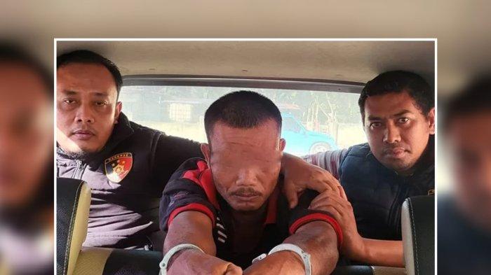 PENGAKUAN MERTUA RUDAPAKSA MENANTU: Polres Pelalawan membekuk pelaku rudapaksa di Kecamatan Langgam berinisial UH (46). UH ditangkap setelah merudapaksa menantunya berinisial DZ (31).