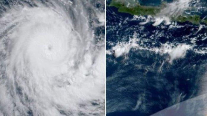 Tangkapan layar citra mata badai siklon tropis Olga. (X/@zakiberkata)